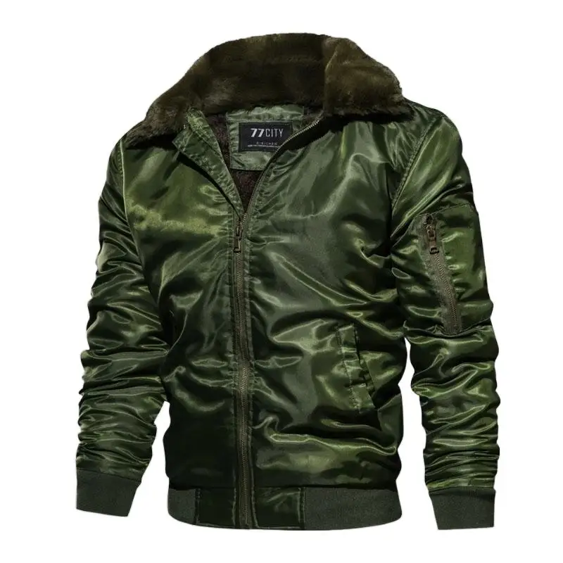 

Зимнее шерстяное утолщенное теплое шерстяное пальто для ведущей, военная куртка на молнии с несколькими карманами, новая куртка MA1, тактиче...