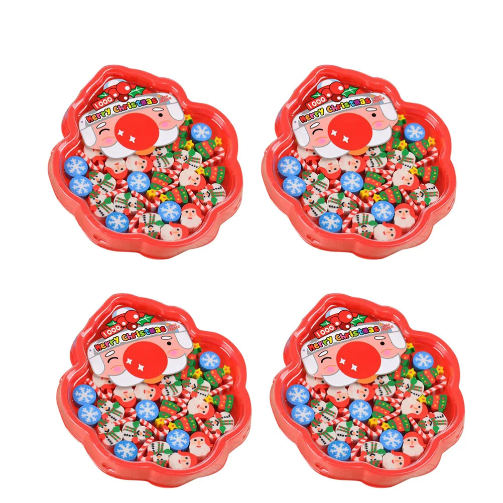 

12pcs Christmas Eraser Rubber Eraser Xmas for Kids Students Xmas Party Favors Gift