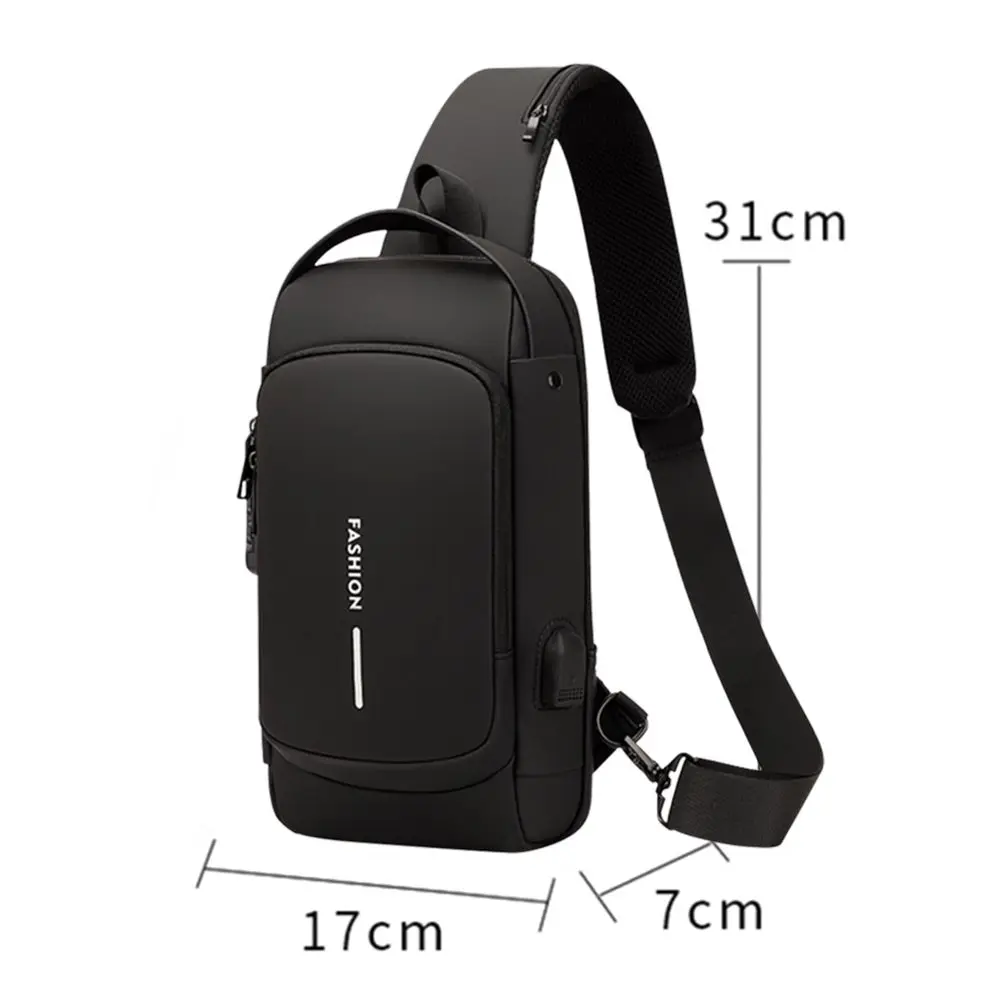 Clearance!  Anti theft Crossbody Sling Bag,Waterproof Chest Daypack with USB Charging, Shoulder Backpack for Men Women