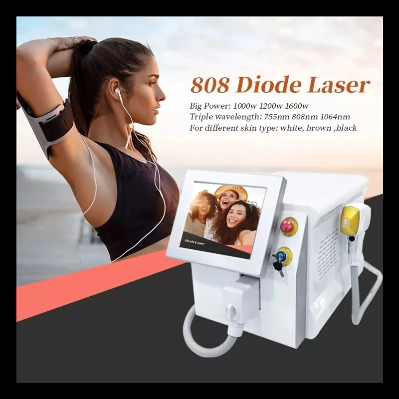 

2022 new Diode Laser Hair Removal Machine 3 Wavelenght 755/808/1064nm Skin rejuvenation for Salon Epilator Home Use Portable CE