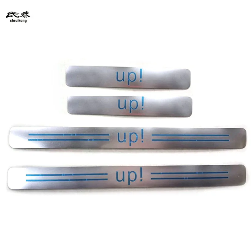 

Car Accessories Stainless Steel Door Sill Scuff Plates For Vw Volkswagen Up Up! 2016 2017 2018 2019 2020 2021