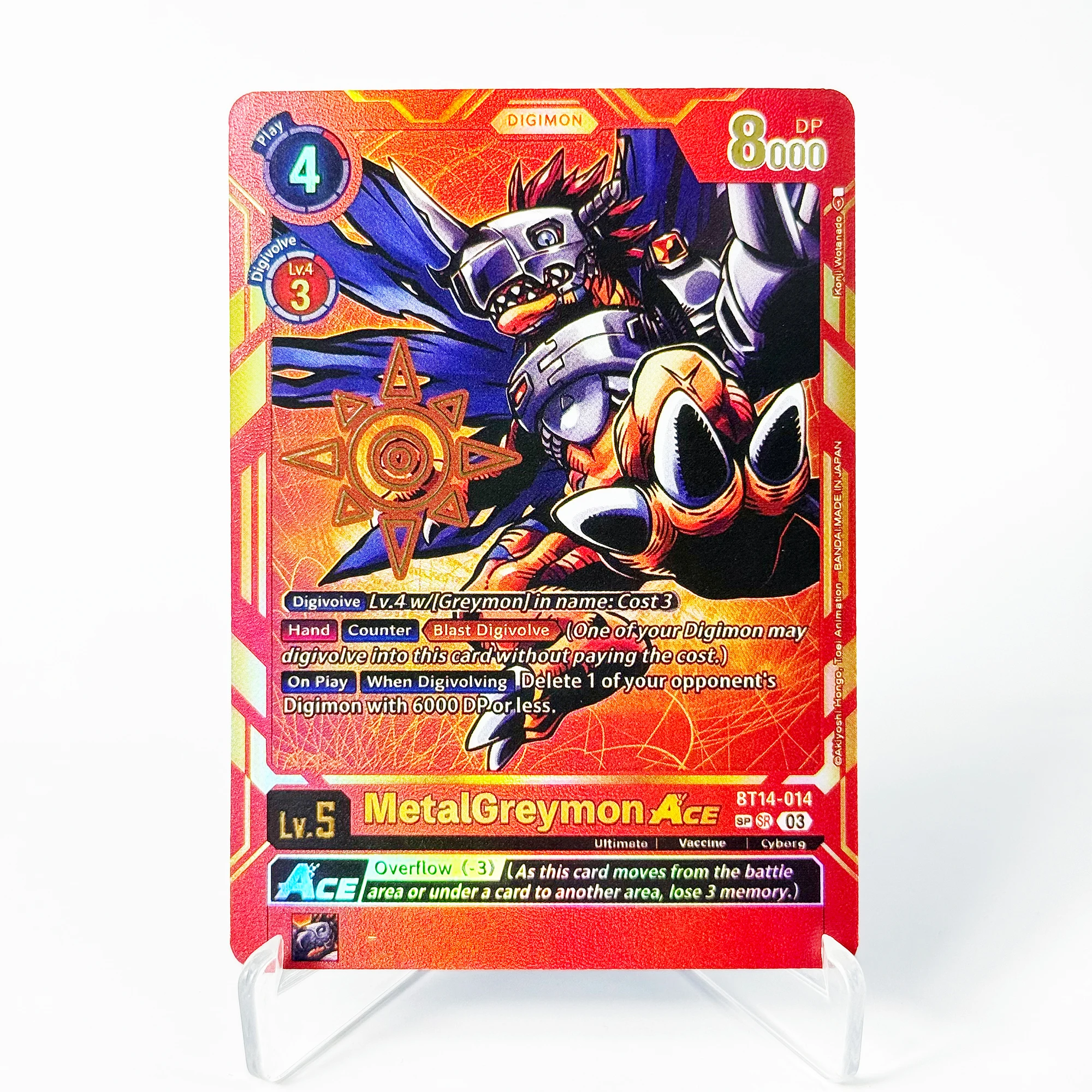 Фото Коллекционные фольгированные прокси-карты Digimon Card Game (BT-15) Exceed Apocalypse Angewomon WereGarurumon Zudomon MetalGreymon Ace №5