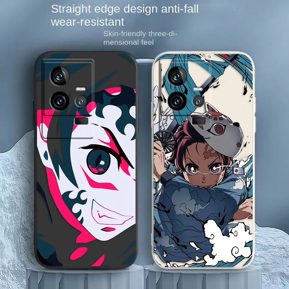 

Tanjiro Mange Art Phone Case For VIVO IQOO 5 7 8 9 10 11 Pro 5G Z3 Z5 Z6 Z7 NEO3 5 5S 6 7 Colour Liquid Case Funda Shell Capa