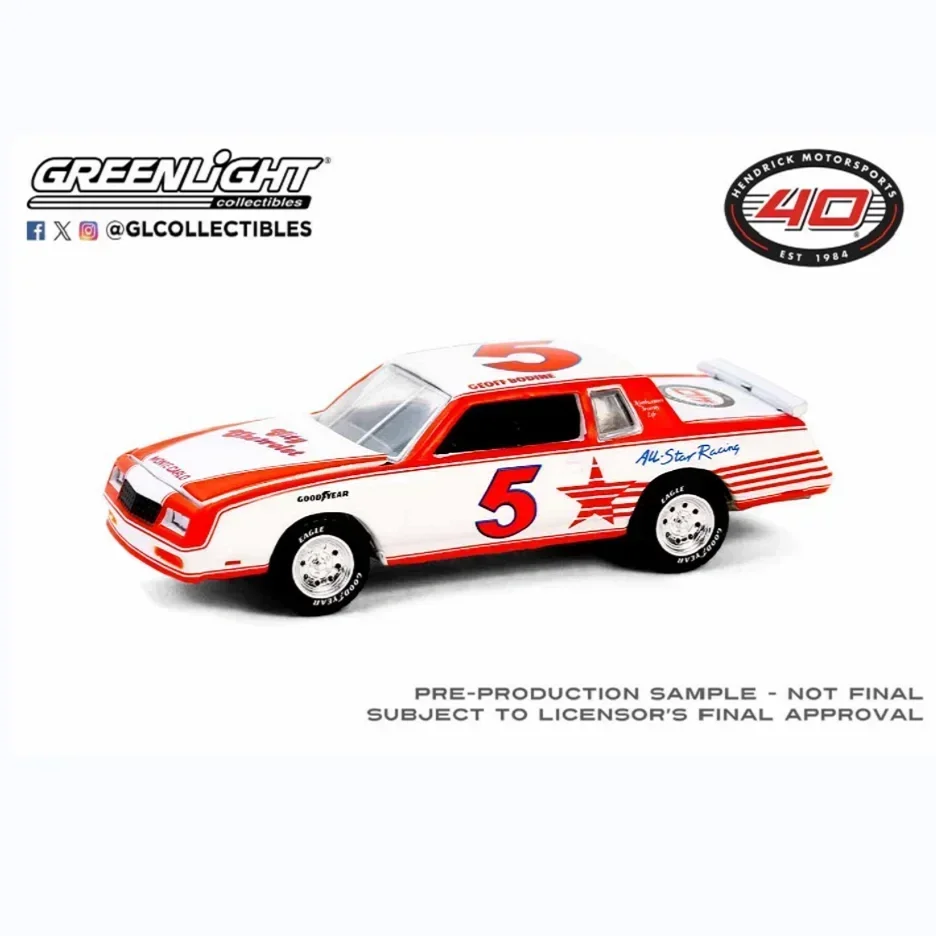 1:64 1984 CHEVROLET MONTE CARLO # 5 модель автомобиля из сплава с высокой имитацией