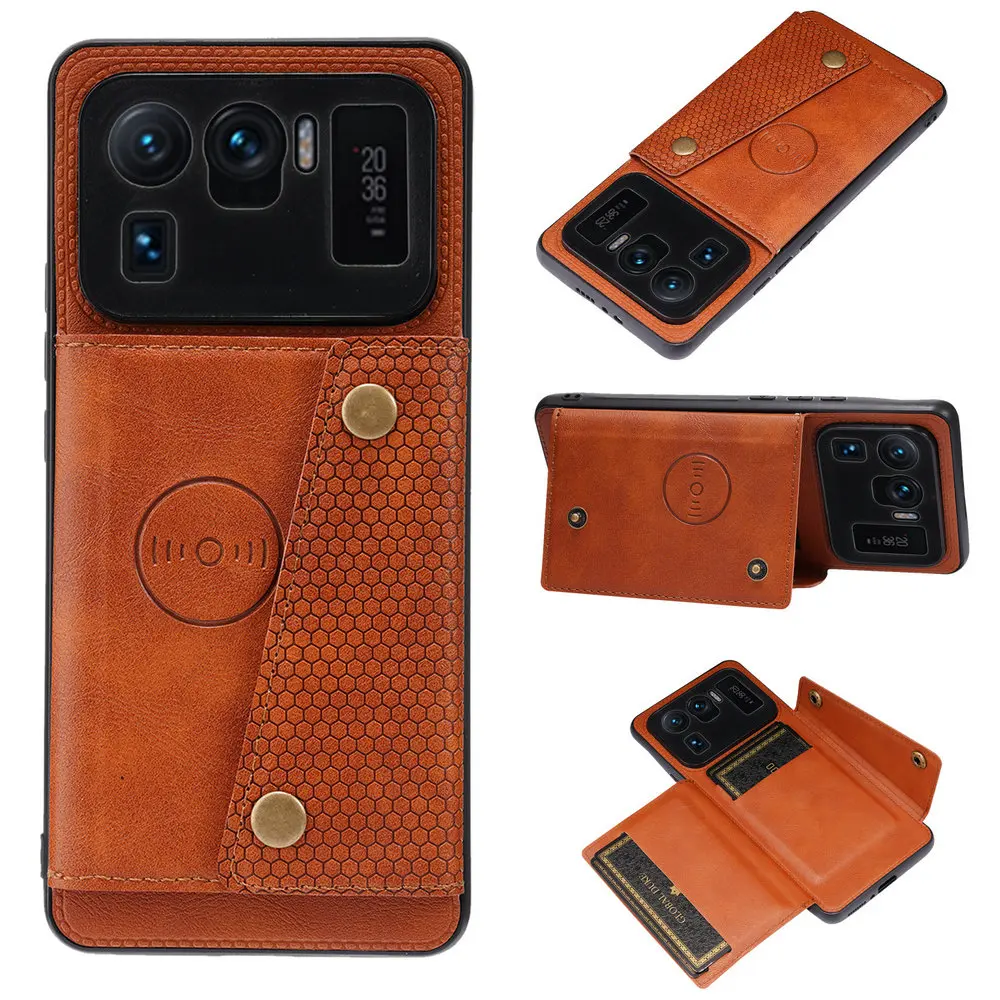 Кожаный чехол-книжка для Xiaomi Mi11 Ultra Poco F5 Pro M4 C40 F4 Mi 11