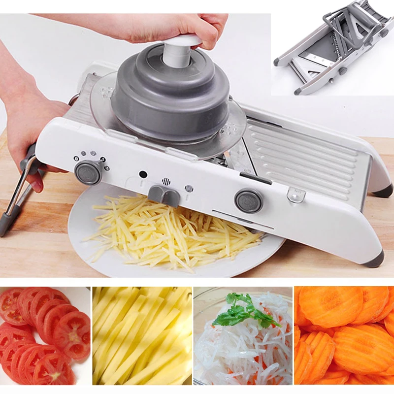 

Кухонная Терка-шинковка Mandoline, многофункциональный измельчитель из нержавеющей стали для резака, измельчитель для капусты, картофеля, овощ...