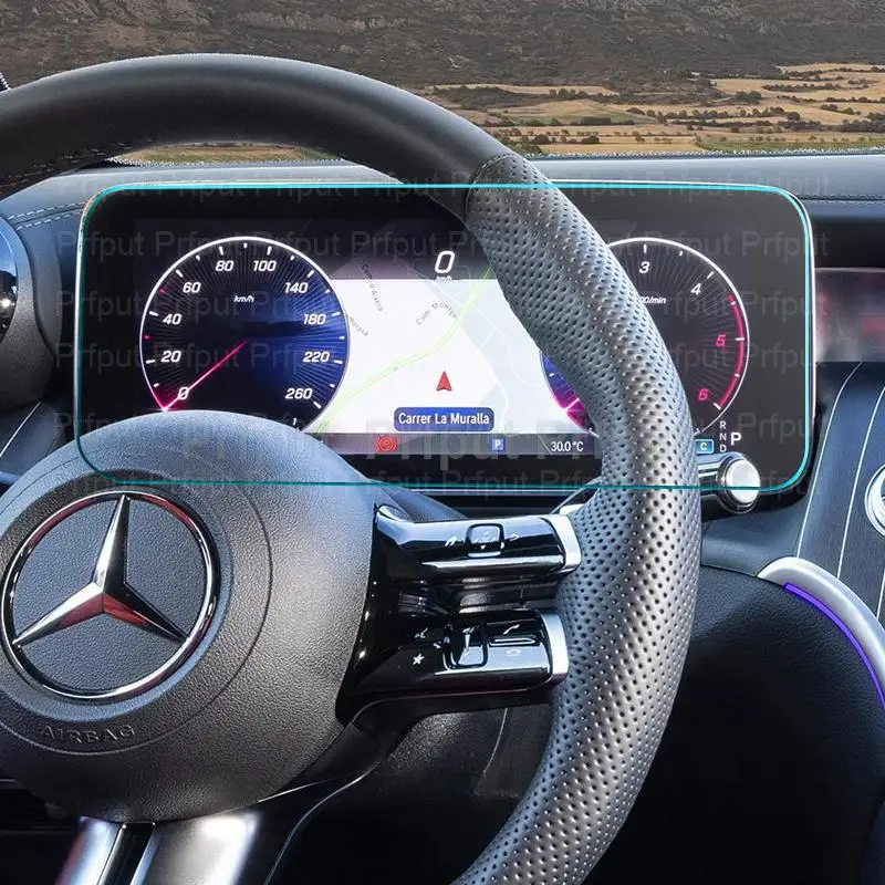 

Закаленное стекло для навигации автомобиля Mercedes Benz GLC 2023, Защитная пленка для ЖК-экрана навигации, наклейка, защита приборной панели