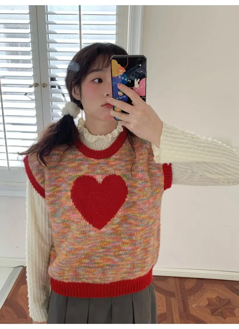 Gaganight женский жилет с круглым вырезом и плечами в японском ленивом стиле