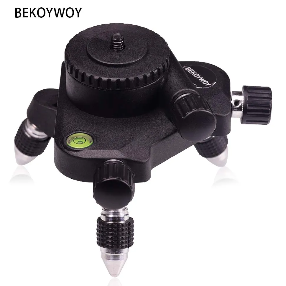 

BEKOYWOY Laser Level & Tripod Base Stand 1/4 & 5/8" Thread 360° Fine Tuning