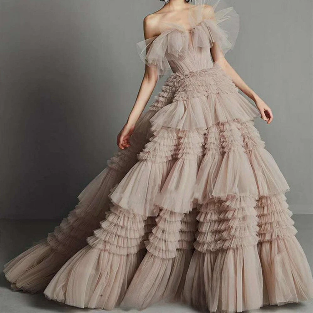 

Woman Evening Party Dress Women Elegant Luxury Custom Occasion Dresses With Long Sleeves Robe Prom Gown Formal Suitable Request