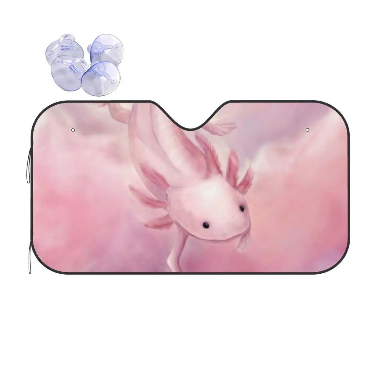 

Axolotl Aquatic Fashion Windshield Sunshade 76x140cm Kawaii Salamander Aluminium Foil Car Window Windscreen Cover Blinds