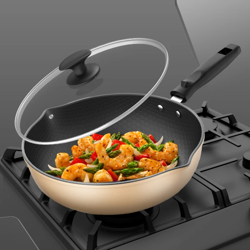 

Сотовая антипригарная сковорода, сковорода, домашняя варочная поверхность, железная сковорода, сковорода, кухонная посуда, кухонные принадлежности