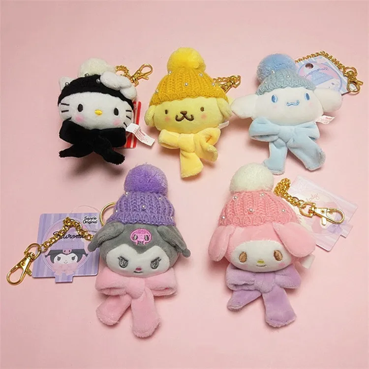 

Sanrio Series My Melody Kuromi Cinnamoroll плюшевый мягкий брелок Мягкая кукла подвеска Милая школьная сумка Украшение детская игрушка подарок