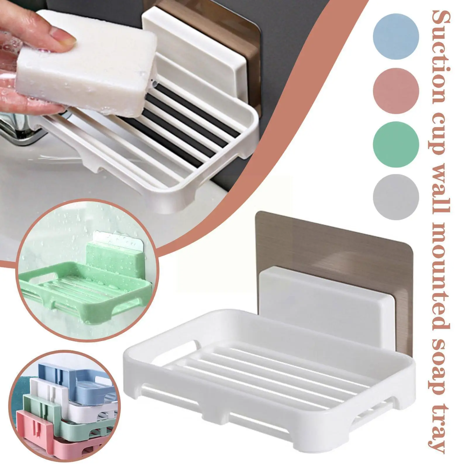 

Ящик для мыла, полка для слива туалета, креативная неперфорирующая Бытовая настенная подставка для мыла на присоске, чехол для ванной комна...