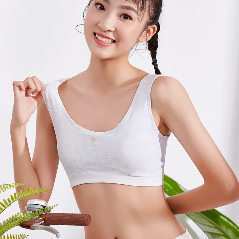 

Good Cotton Cute Adolescente LingerieTeenager Vest Tube Tops Young Ladies Sports Bras