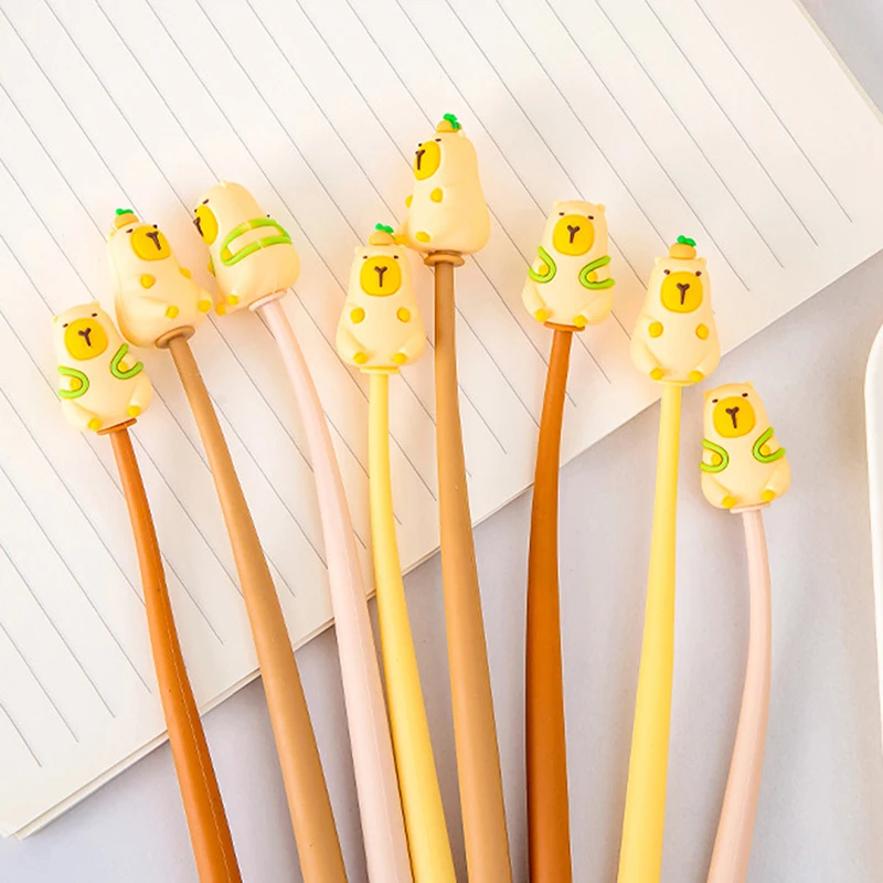 Креативная ручка capyбара кавайные мягкие гелевые ручки милые канцелярские