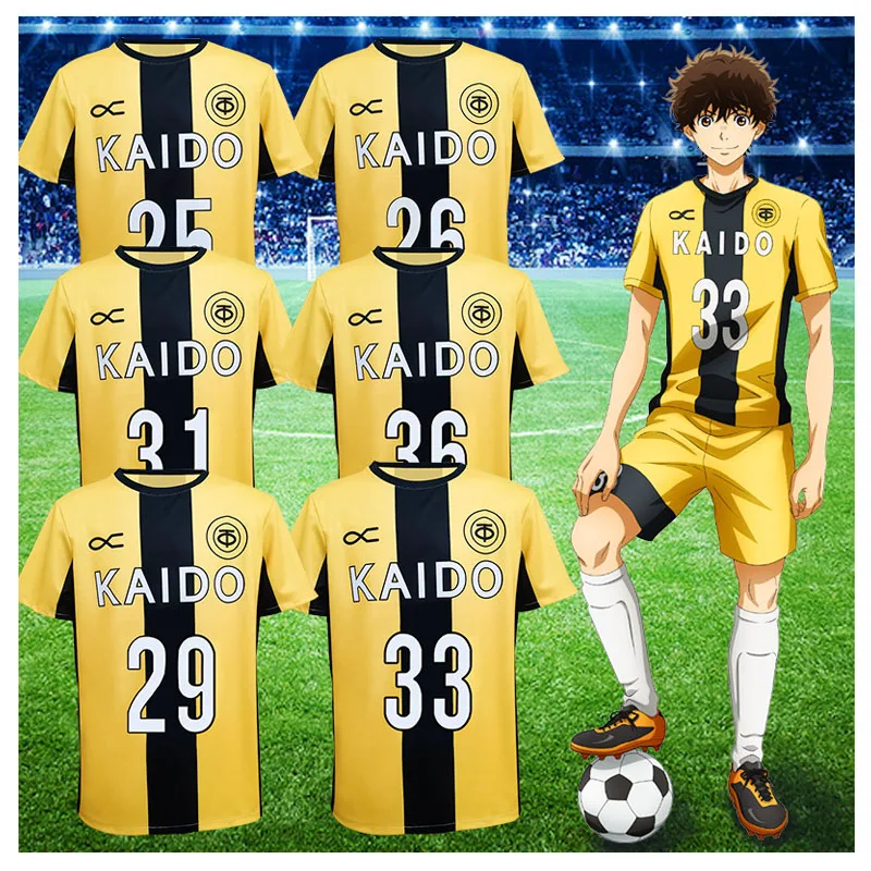 Aoashi Ao Ashi Cosplay Football Jersey Sportswear Tshirt Soccer Uniform 2 piece Set Ashito Aoi City Esperion Costume Adults Kids