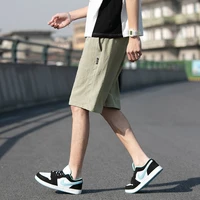 summer new thin trend men five point pants fashion casual shorts trend beach pants running sports pants youth slim leisure pants