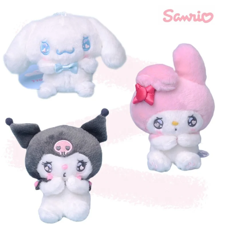 

15cm Cartoon Cute My Melody Cinnamoroll Kuromi Crying Face Plush Toys Kawaii Anime Plushie Dolls Pendant Children Birthday Gifts