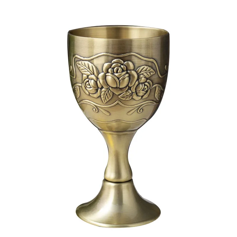 

European vintage wine cup decorative cup high-grade wine set creative relief goblet household ornaments