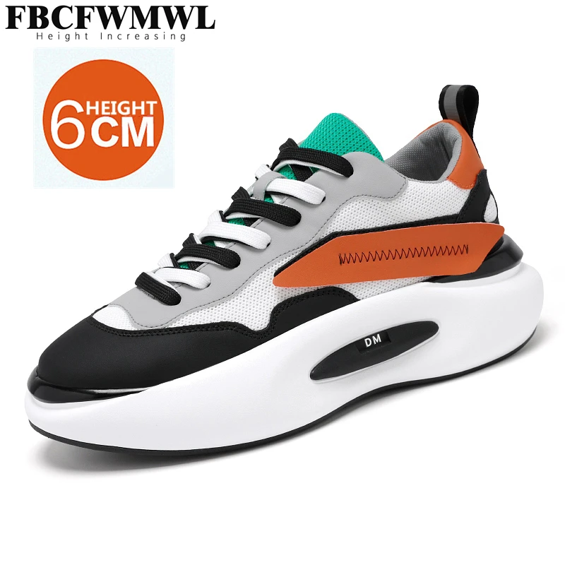 Summer Breathable Sneakers Fashion Outdoor Running Shoes Thick Damping Trainers Height Increase Shoes For Men Zapatillas Hombre