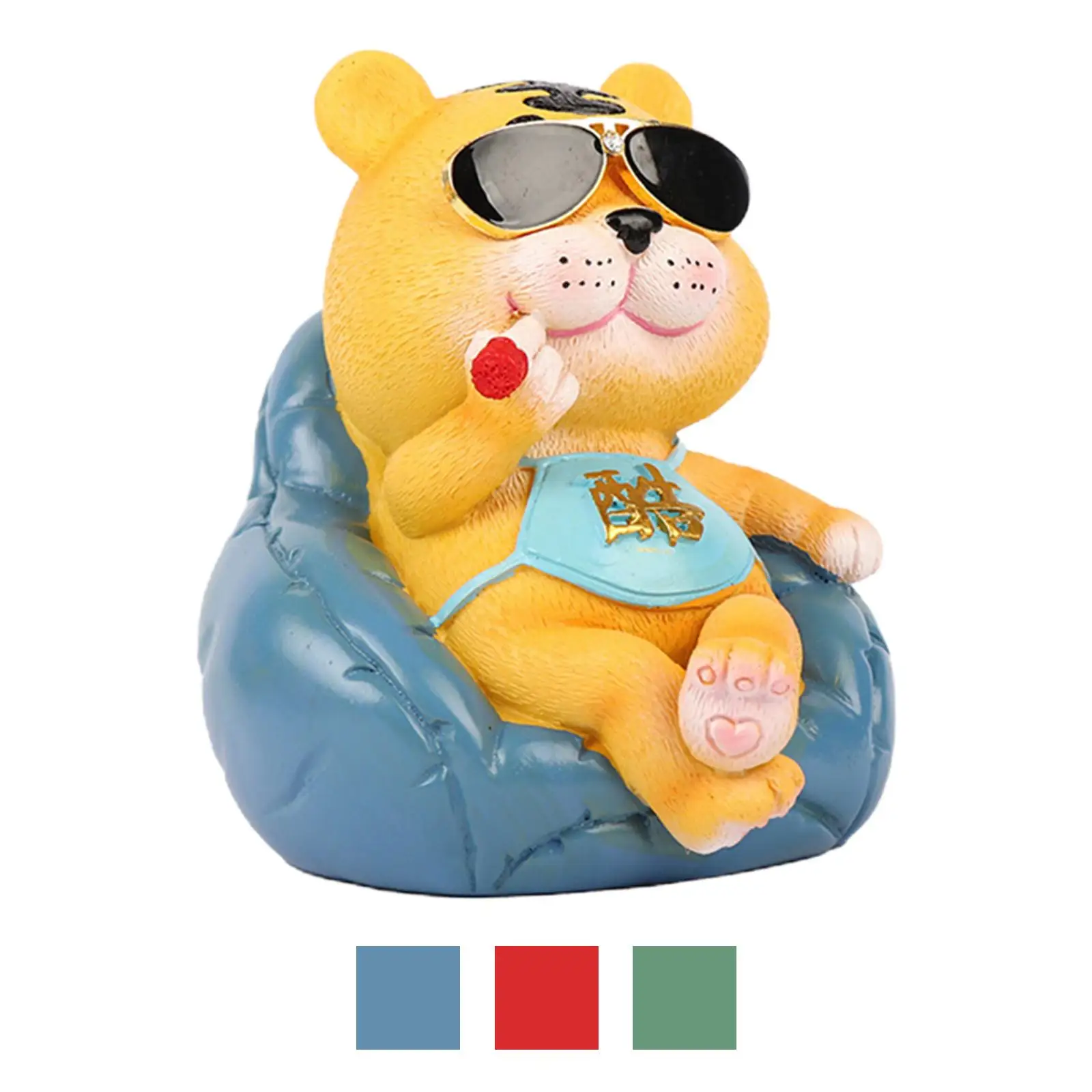 

TIGERS Statue Holiday Present Miniature Lucky Culture Chinese New Year for Office Gift Tabletop Decoration