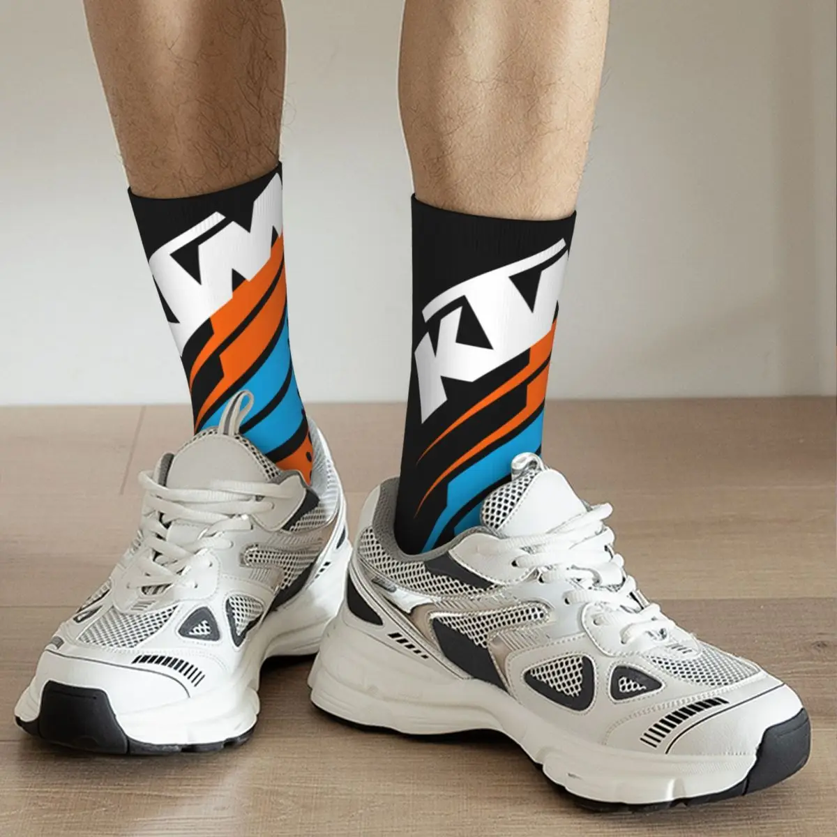 Racing Motorcyle Socks Motorcross Accessories Read To Race Motor Design Socks Outfits for Motorbike Rider Cozy Printing Stocking