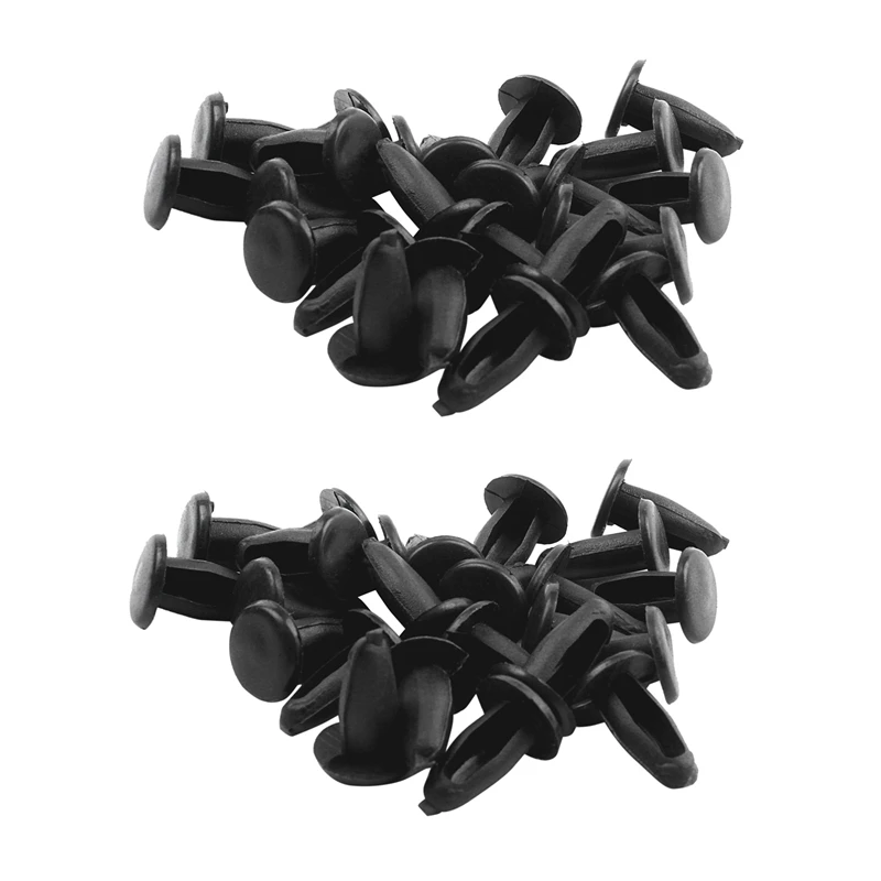 

48Pcs Plastic Rivets Clip 3Mm X 5Mm X 11Mm Black
