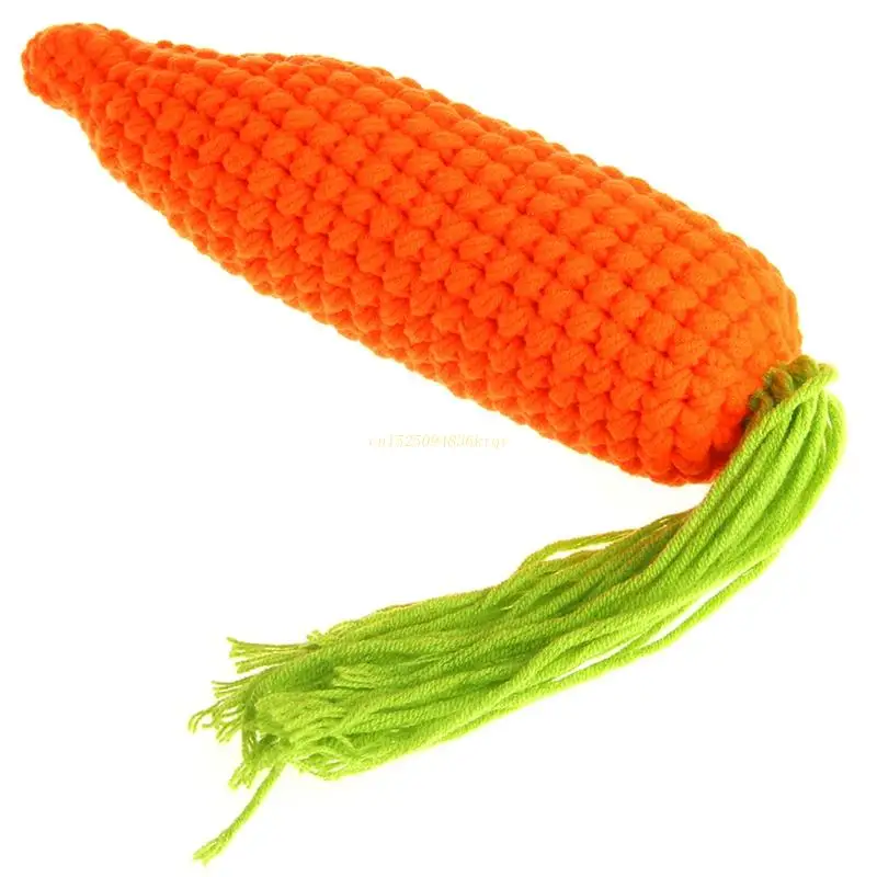 

9.84in Newborns Baby Soft Realistic Crochet Carrot for Doll Woolen Supplies Photo Accessories Gift for Baby Do Drop Shipping