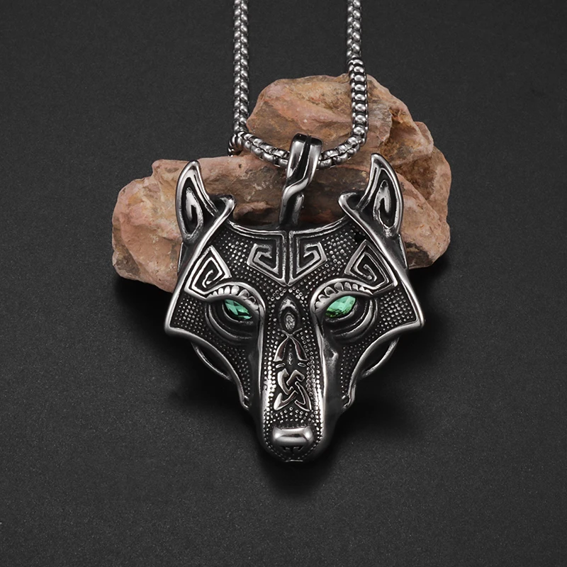 

Vikings Amulet Wolf Head Fox Mask Original Animal Personality Pendant Ornament Men\\\'s Casual Jewelry Gift Wholesale