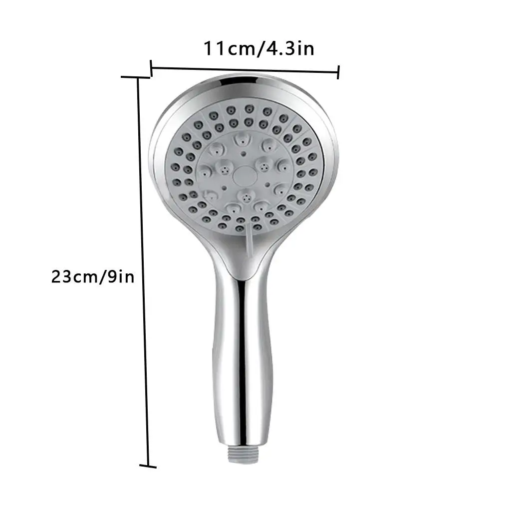 

Rainfall Shower Head 5 Mode Setting Boosting Sprayer Electroplating Anti-corrosion Hand Spray for Bathroom