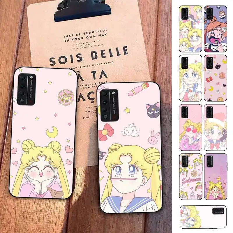 

Cute moon Girl Phone Case for Huawei Honor 10 i 8X C 5A 20 9 10 30 lite pro Voew 10 20 V30