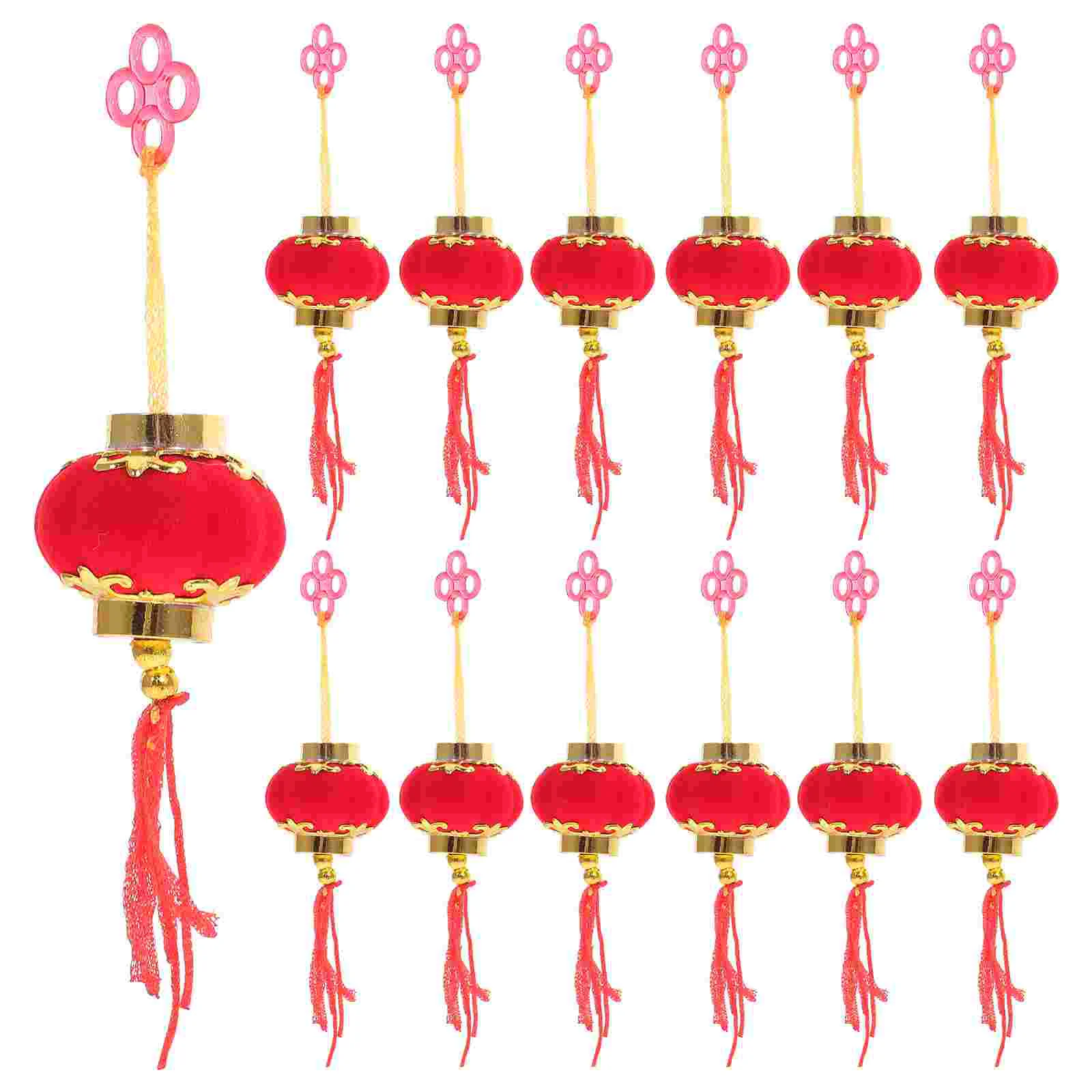 

Lanterns Chinese Red Lantern Party Year Hanging Festival Ornaments Spring Mini Blessing Favors Decorations Charm Charms Fortune