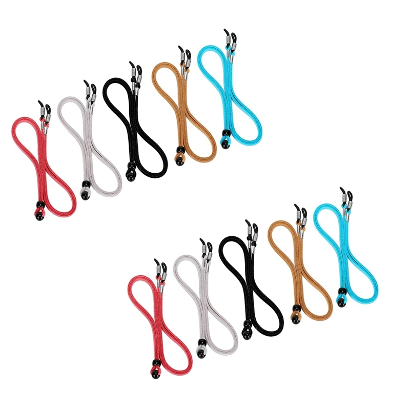 

10Pc Leather Eyeglass Straps Anti-Slip Eyeglass Chains Lanyard Adjustable Eyewear Retainers Sport Sunglass Retainer