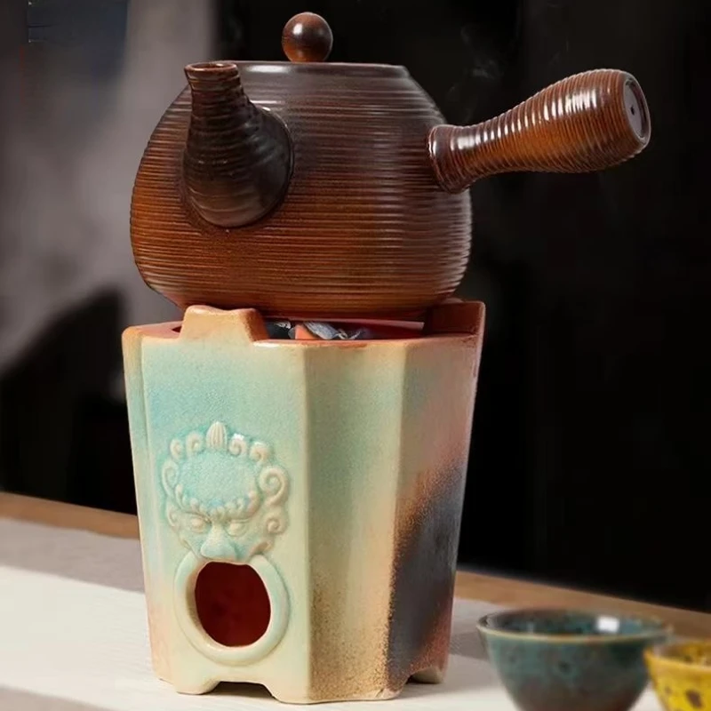 

Ceramic warm tea stove, tea cooker, kettle, charcoal stove, teapot, household outdoor small warm tea barbecue stove