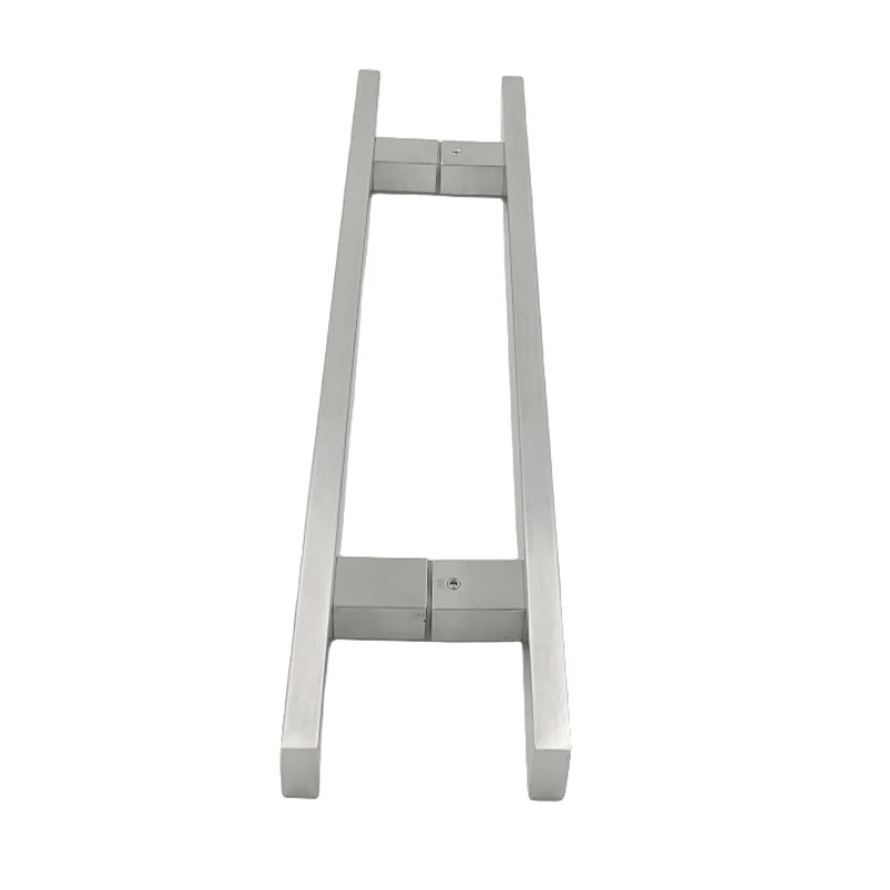 Kensharp Satin 304 нержавеющая сталь ручки назад фурнитура H-типа квадратная стеклянная