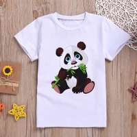 kawaii pandas bamboo polar bears dance tshirt kids boys and girls prints design tshirts harajuku cute t shirts