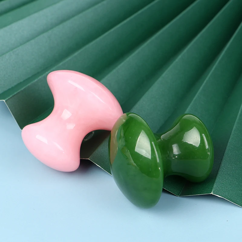 

1PC Mushroom Shape Jape Stone Gua Sha Massager Eye Face Jade Body Massage Tool Face Massage Gua Sha Scraper Eye Care SPA Detox