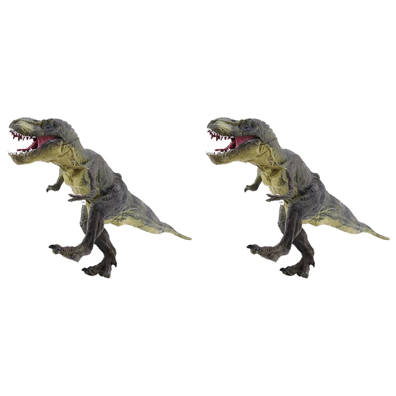 

2X Jurassic Tyrannosaurus Rex Dinosaur Model Large Solid Simulated Dinosaur Toys 30X13x5cm