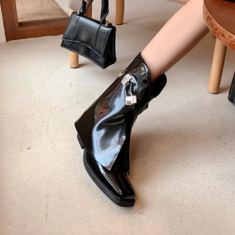 Niche Design Pants Boots Children's Real Soft Skin Chelsea Boots Street Boots High Heels Western Knight High Boots