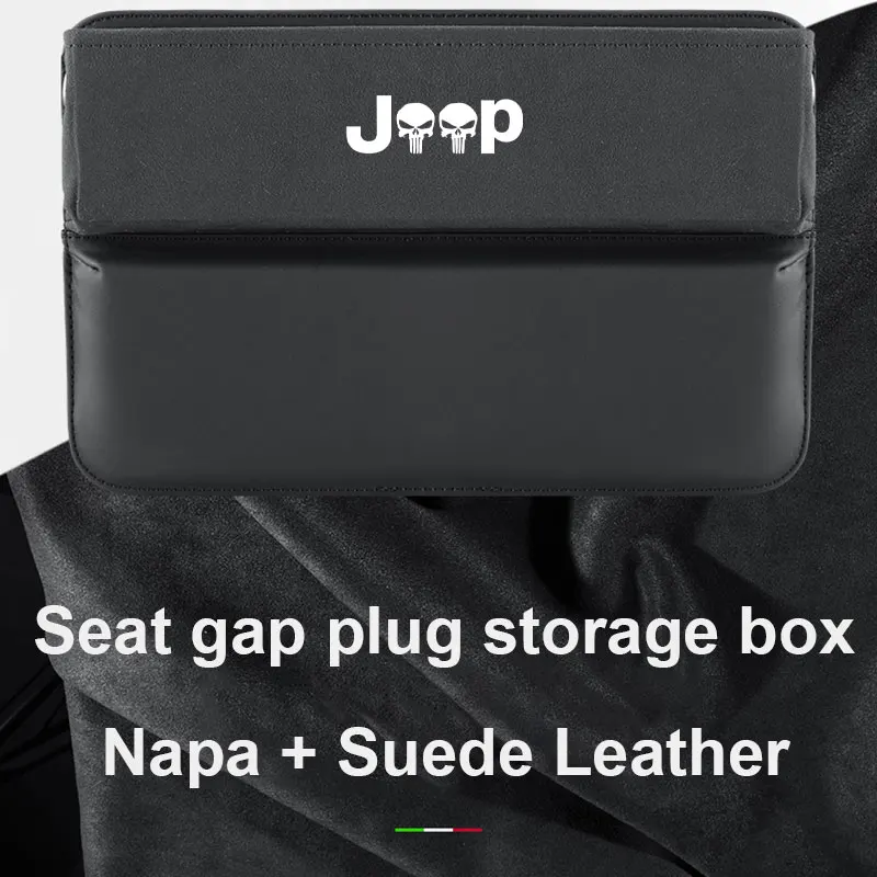 

Leather Car Seat Slit Gap Organizer Storage Box For Jeep Renegade Commander Wrangler Liberty Cherokee Compass Patriot