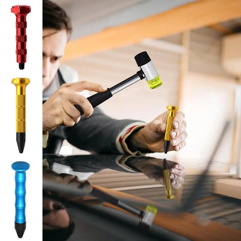 

Dent Repair Kit Metal Hammer Kit Portable Non Slip High Strength Repairing Tools With Interchangeable Nib For Vehicle Tool