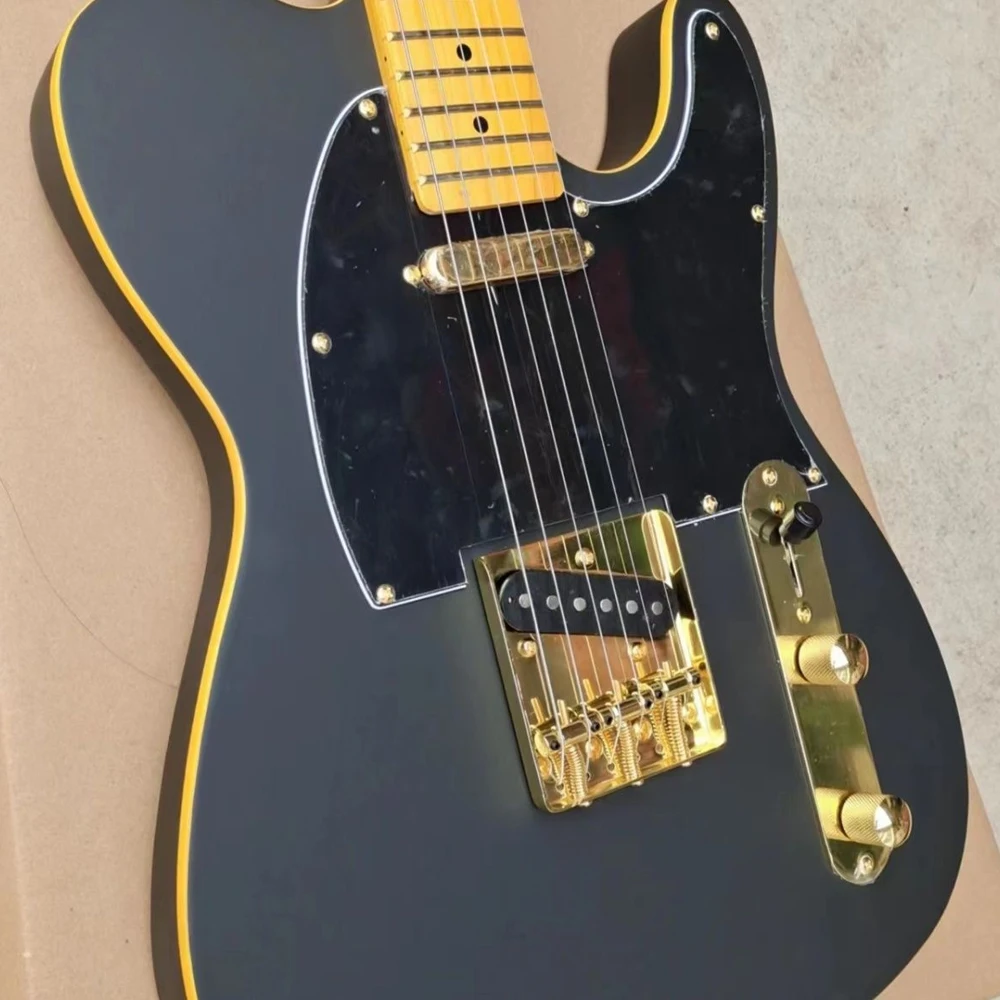 

High-end tele style black electric guitar five gears switch professional performance grade American craft manufacturing jazz