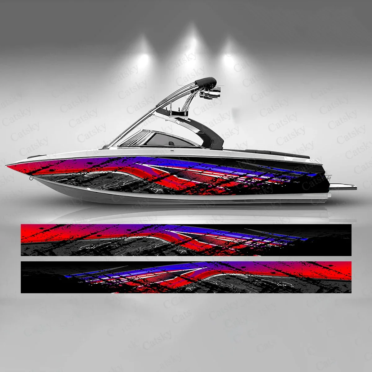 

Абстрактная трубопровод, красочная наклейка на лодку, модная наклейка на рыбную лодку, виниловая водонепроницаемая наклейка на лодку, графическая наклейка на лодку