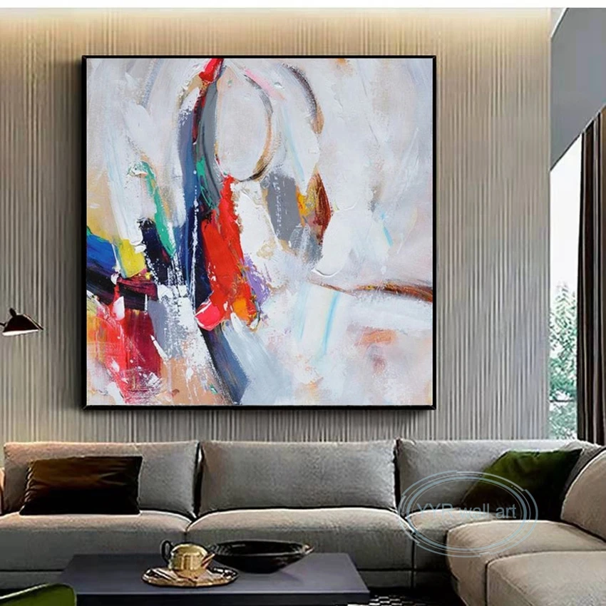 

Простой абстрактный настенный Декор для дома картина маслом чистая текстура ручной работы Холст Картина Современная комната эстетическое искусство висячий постер