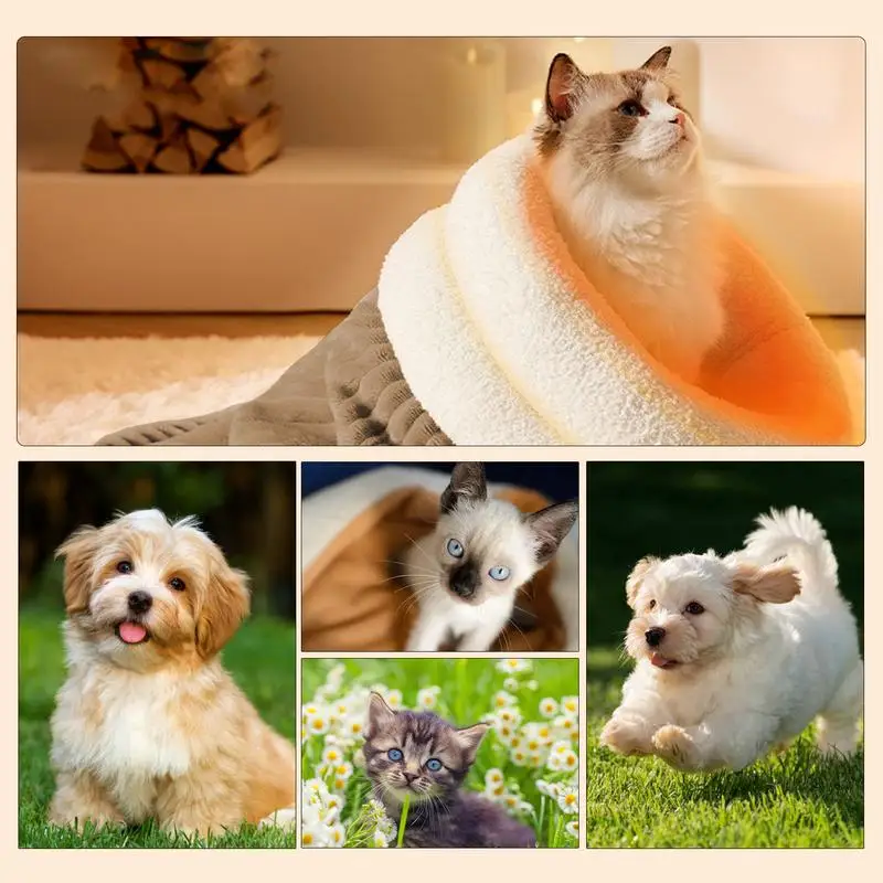 Спальный мешок для кошек домашних зимний теплый спальный самосогревающаяся