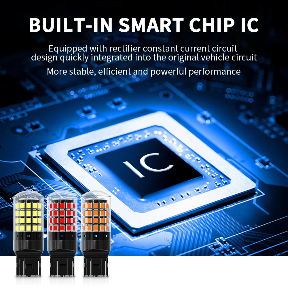 Лампы для указателей поворота 2x1156 BA15S P21W BAU15S PY21W 1157 P21/5W BAY15D 2835 54smd