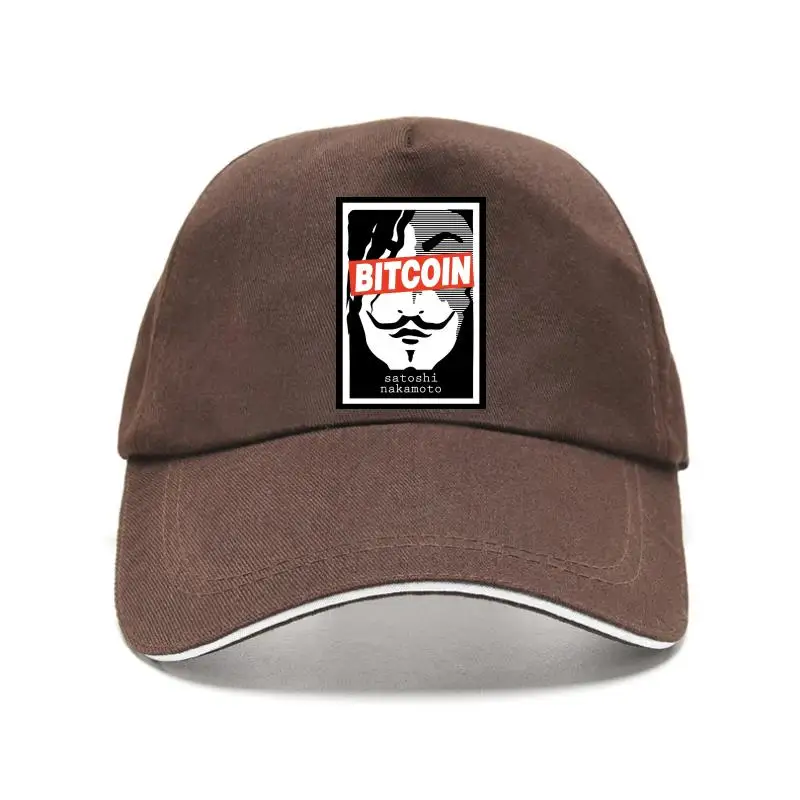 

New cap hat Bitcoin atohi Nakaoto Face back white Baseball Cap crypto btc -3X