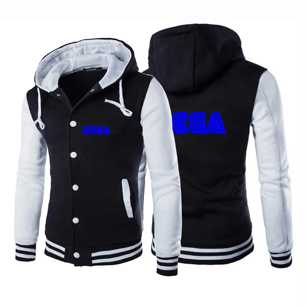 

Sega Logo 2023 New Men Brand Print Spring and Autumn Casual Baseball Uniform Coat Male Jacket Clothing Hot Sale Spliced Sleeve