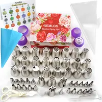 88 Pieces Russian Tulip Frosting Tube Piping Nozzle Set  Stainless Steel Pastry Cream Tip Candy Cake Pastry Baking Tools Large